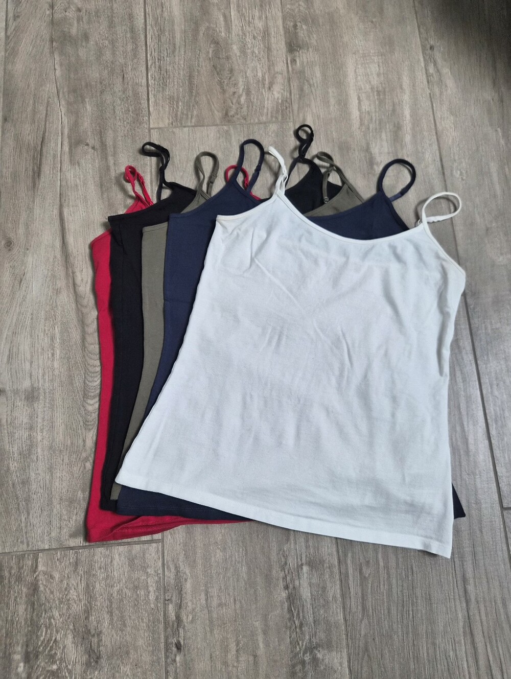 5 Women’s Spaghetti Strap Tank Top - Red Black Green Navy White